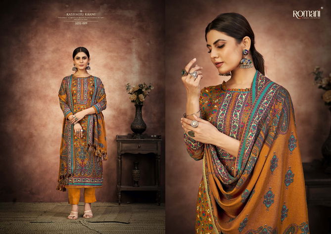 Romani Kashmiri Kaani 2 Premium Pashmina Wholesale Wollen Drees Material Collection